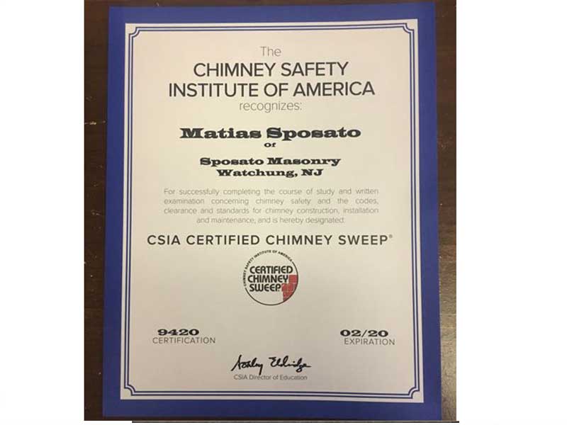 CSIA CERTIFIED CHIMNEY SWEEP