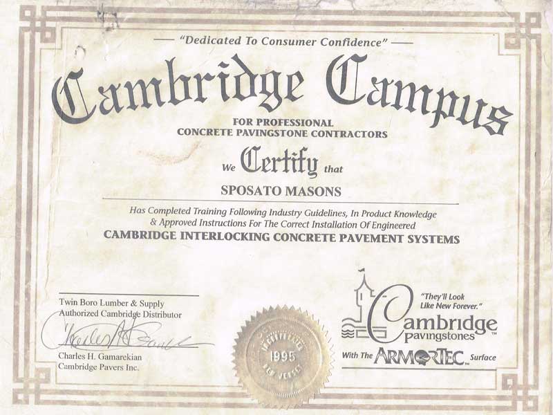 CERTIFICATE - CAMBRIDGE CAMPUS