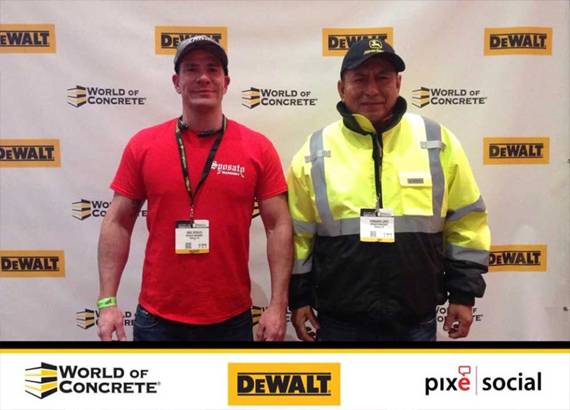 Mike Sposato & Foreman Fernado Lopez at the World of Concrete Training & Convention Show 2017, Las Vegas, Nevada