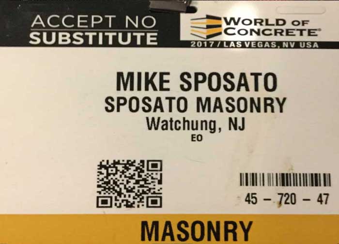 Sposato Masonry Training 2017