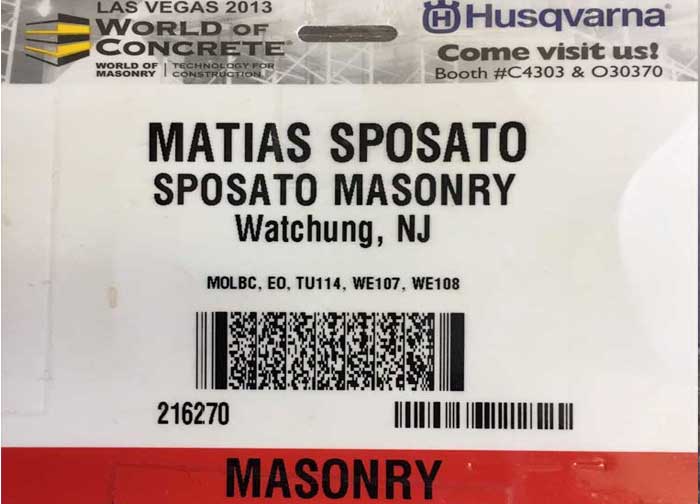 Sposato Masonry Training 2013